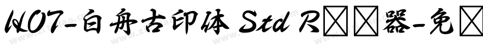 HOT-白舟古印体 Std R转换器字体转换
